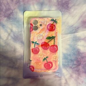 Pink Cherry Pattern Phone Case - Brand Unknown